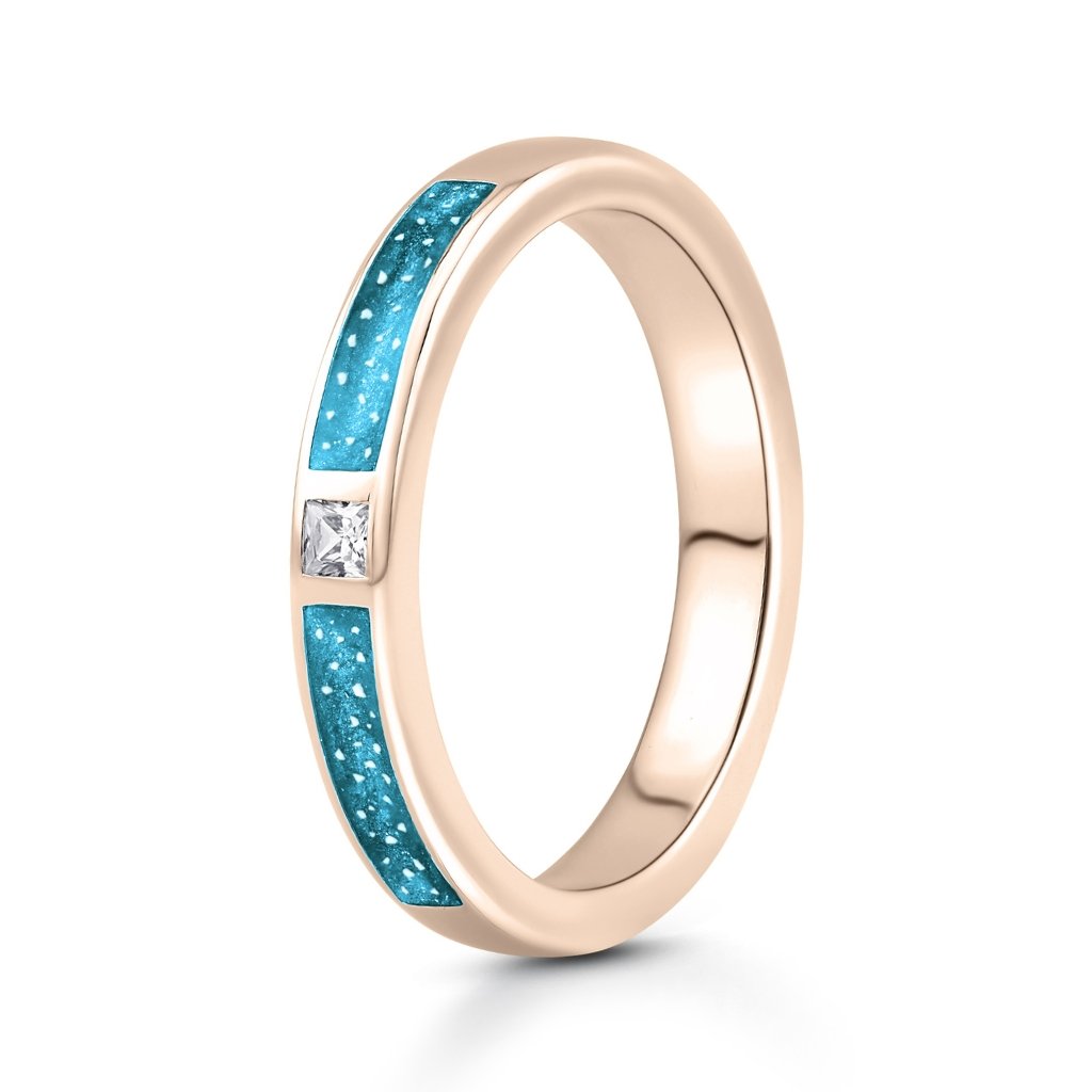 Rose Gold Solace Ashes Ring - MemoriesMade
