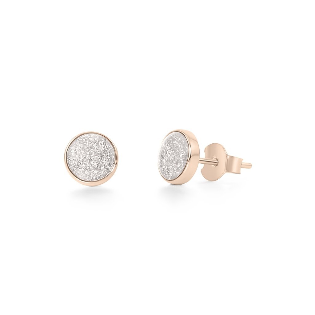 Rose Gold Tribute Ashes Earrings - MemoriesMade