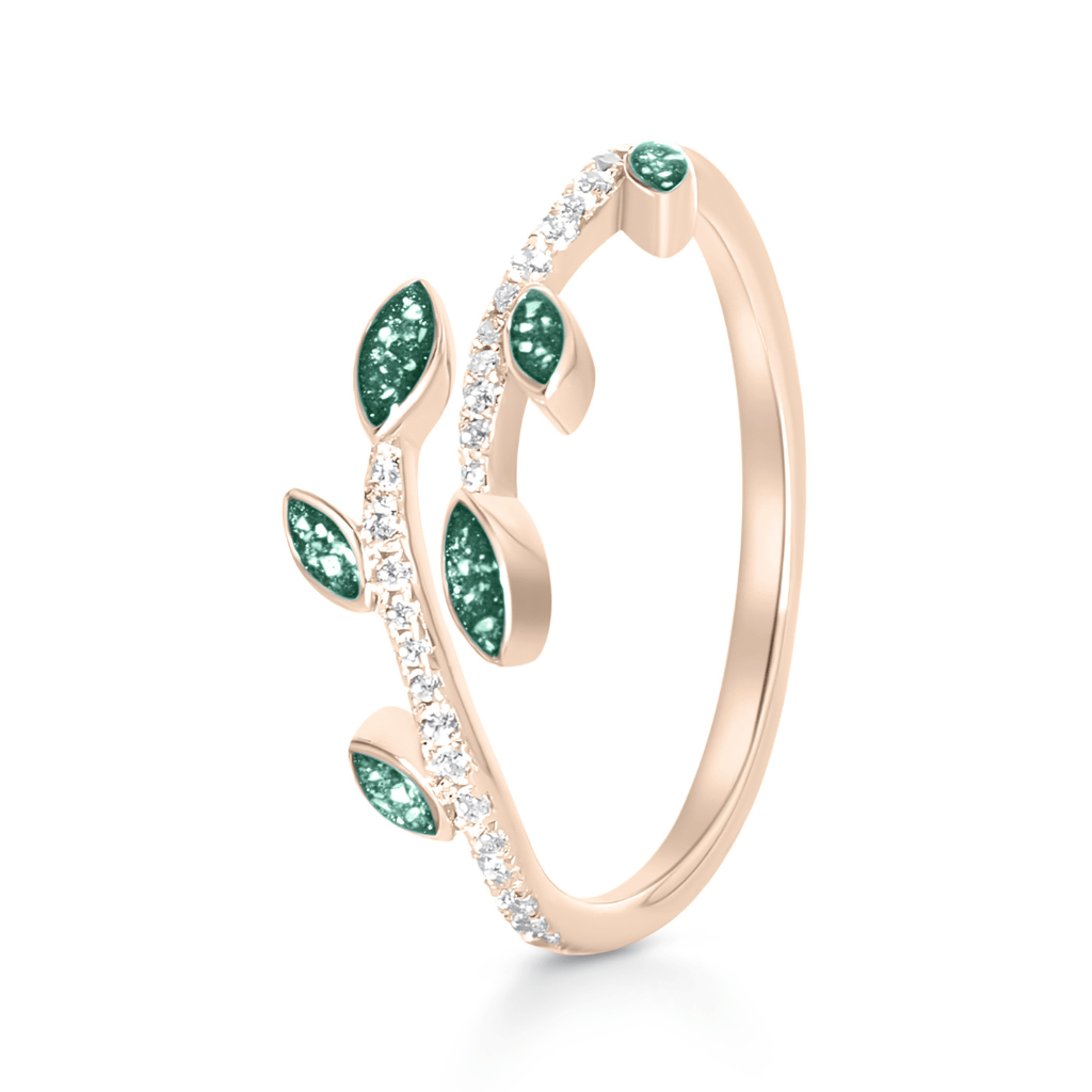 Rose Gold Vine of Life Ashes Ring - MemoriesMade