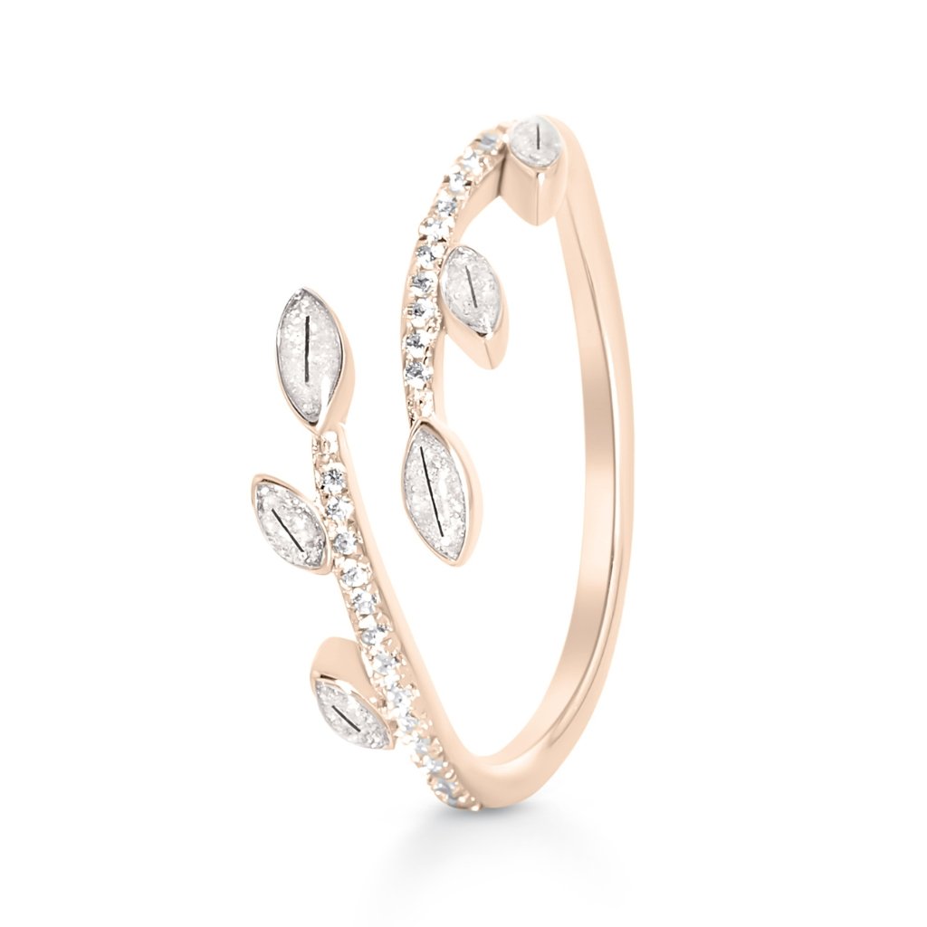 Rose Gold Vine of Life Hair Keepsake Ring - MemoriesMade