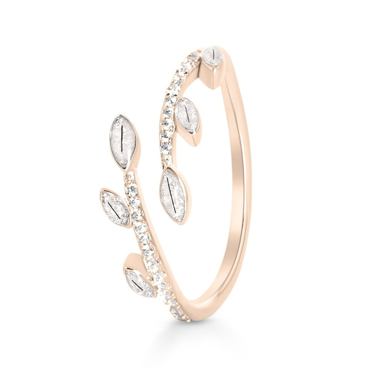 Rose Gold Vine of Life Hair Keepsake Ring - MemoriesMade