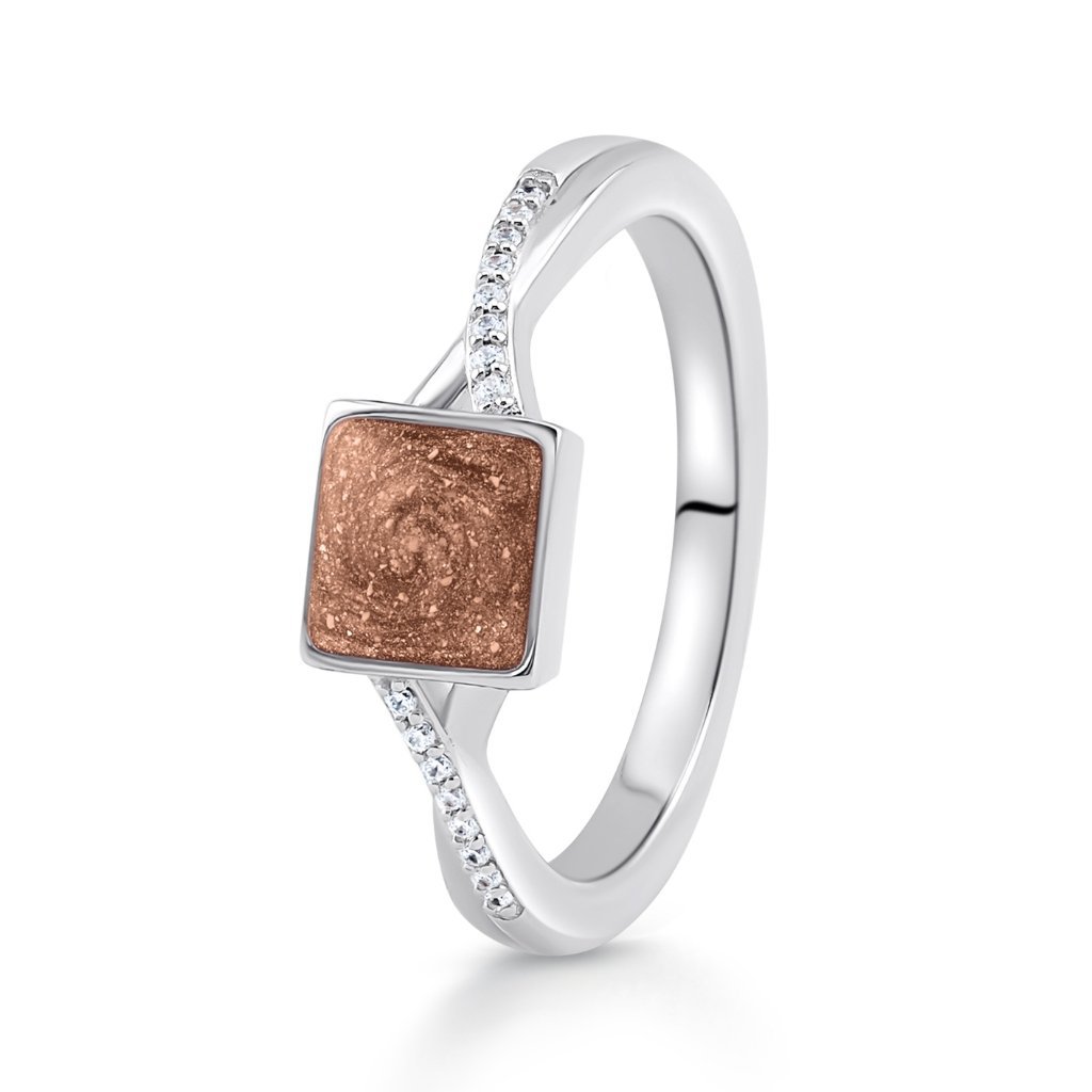 Serenity Cushion Ashes Ring - MemoriesMade