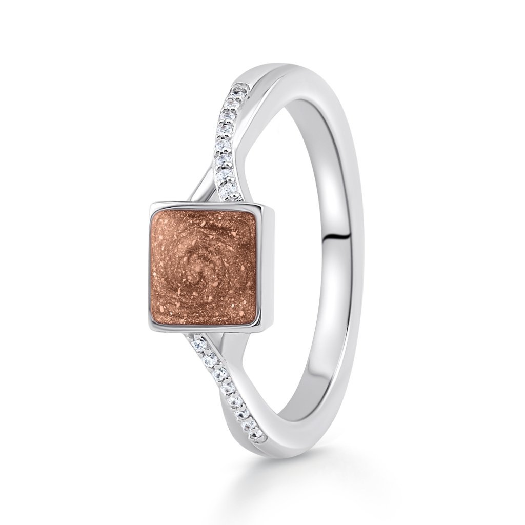 Serenity Cushion Ashes Ring - MemoriesMade