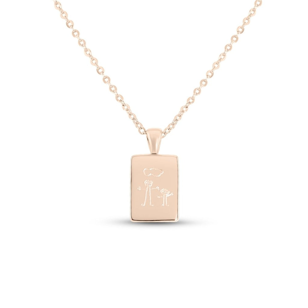 Small Bar Drawing Necklace - MemoriesMade