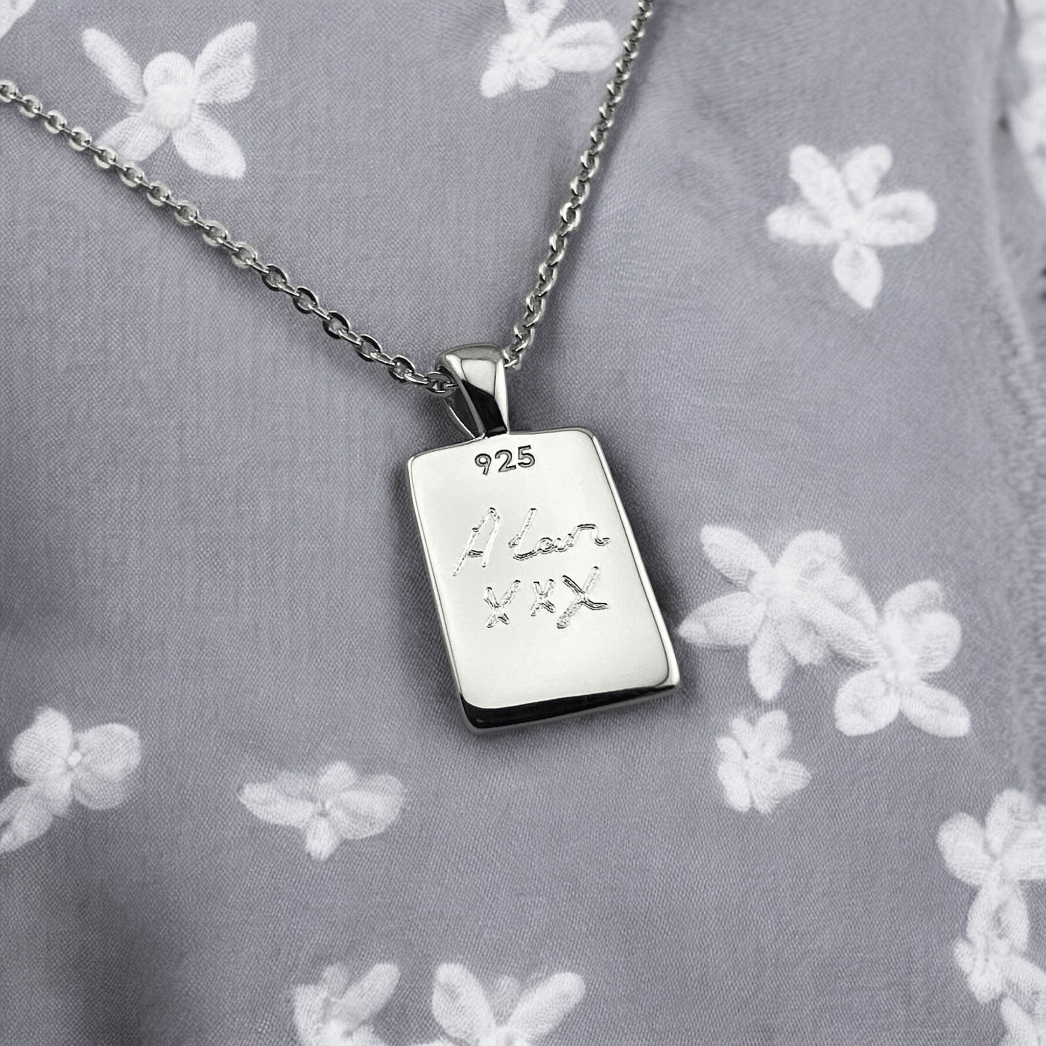 Small Bar Fingerprint Necklace - MemoriesMade