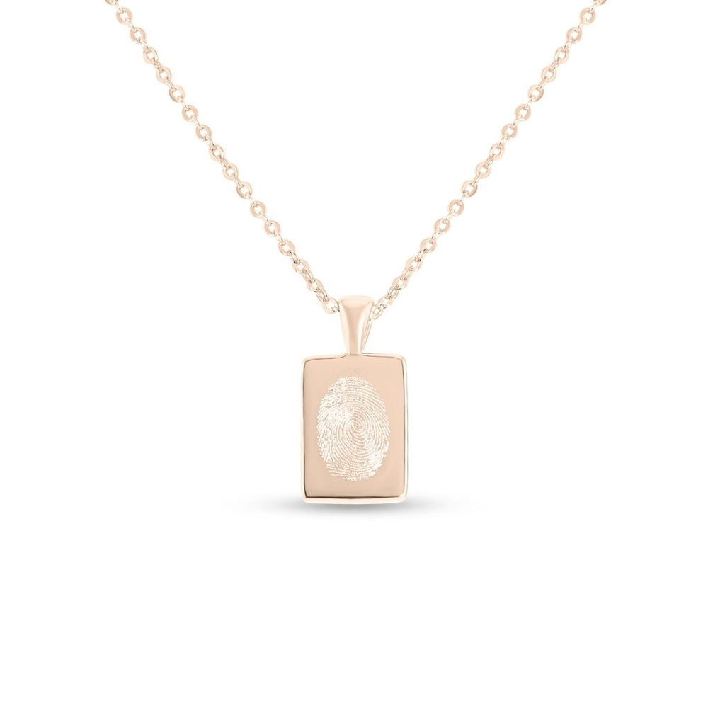 Small Bar Fingerprint Necklace - MemoriesMade