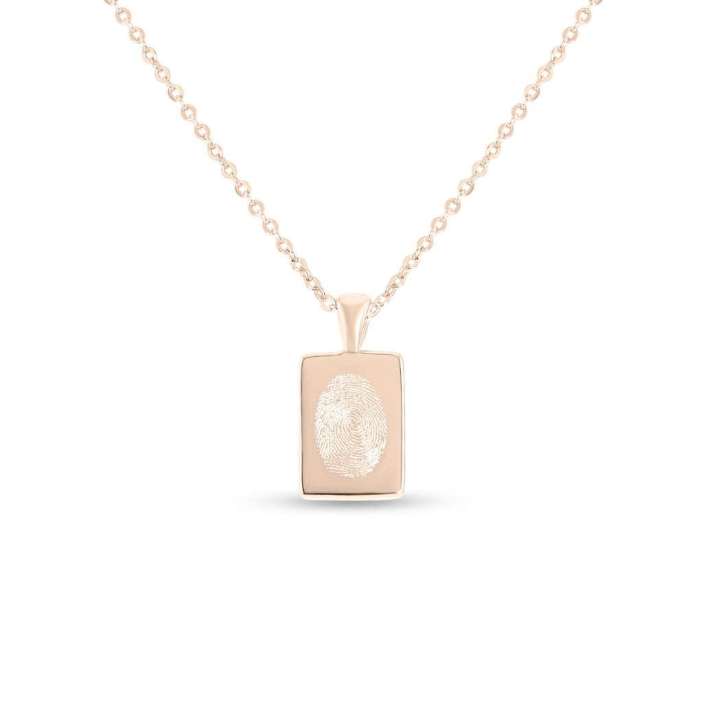 Small Bar Fingerprint Necklace - MemoriesMade