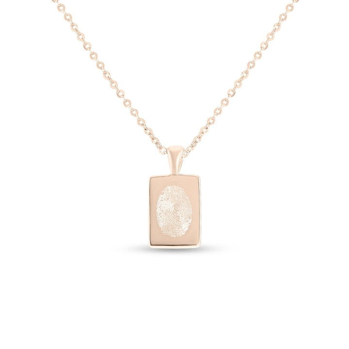 Small Bar Fingerprint Necklace - MemoriesMade