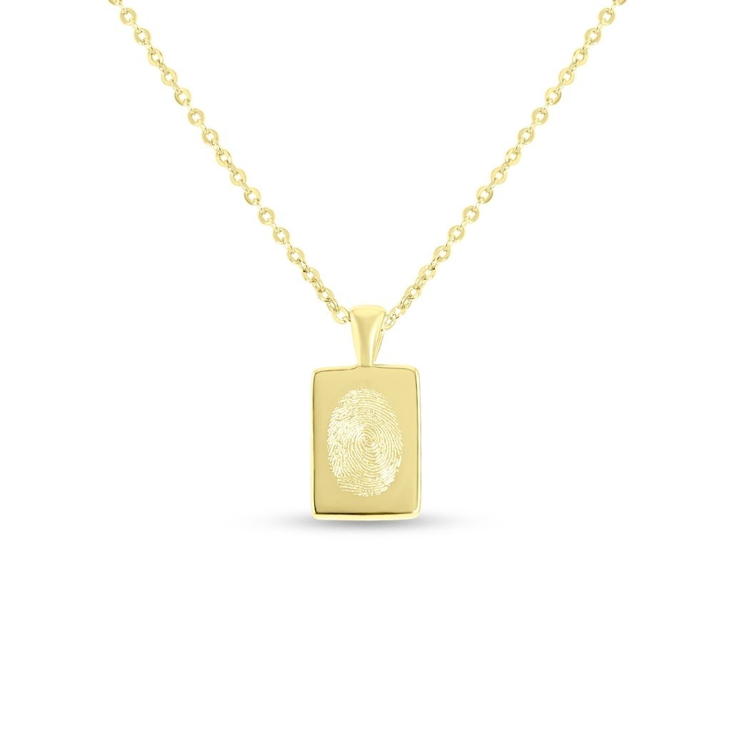 Small Bar Fingerprint Necklace - MemoriesMade