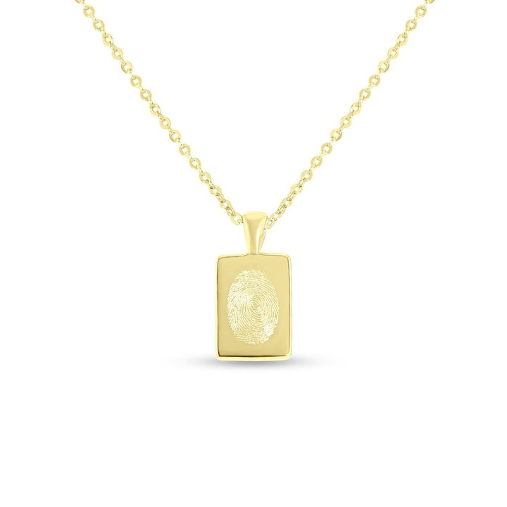 Small Bar Fingerprint Necklace - MemoriesMade