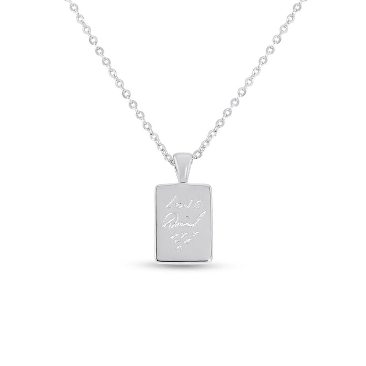 Small Bar Handwriting Necklace - MemoriesMade