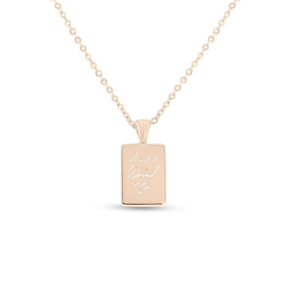 Small Bar Handwriting Necklace - MemoriesMade