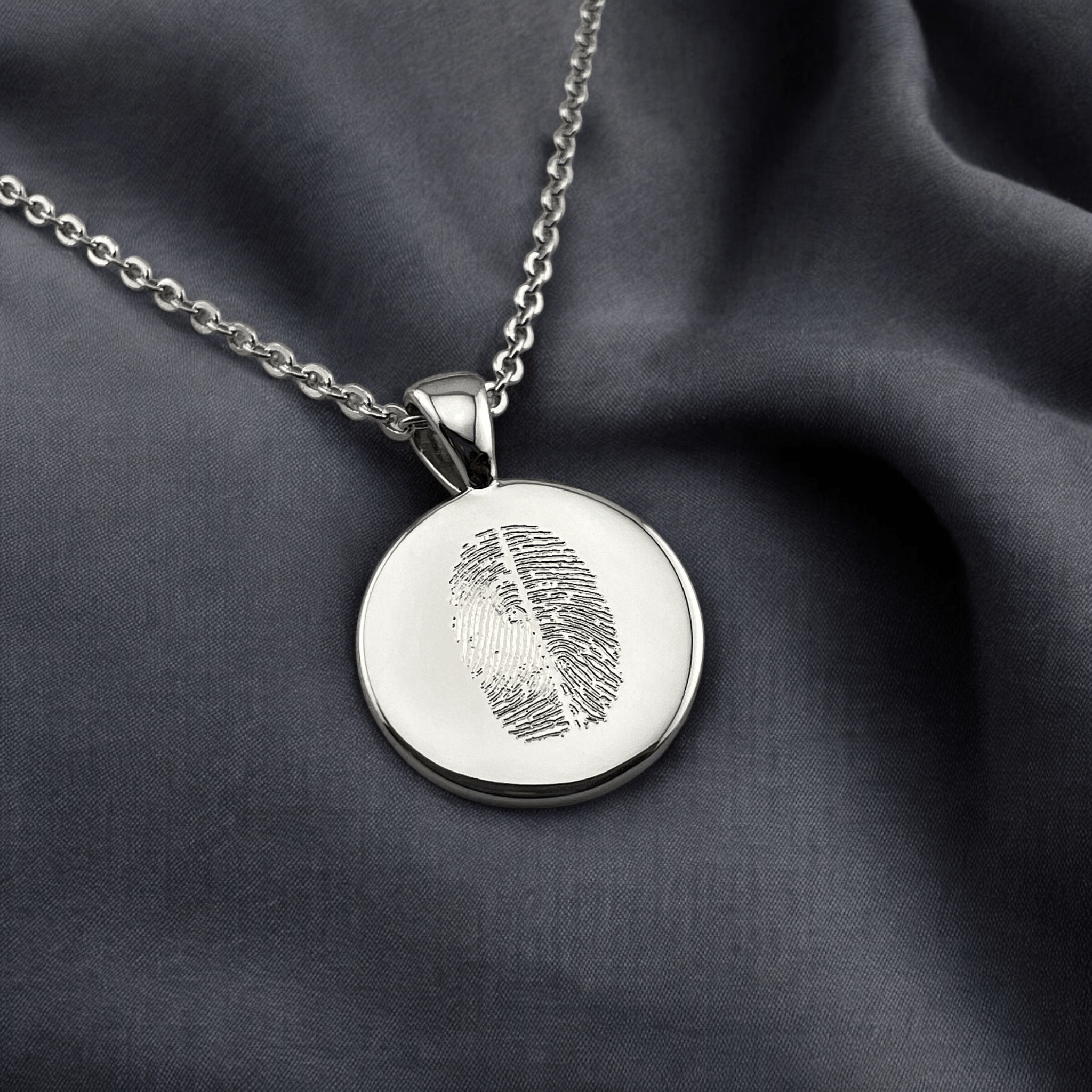 Small Duo Fingerprint Necklace - MemoriesMade