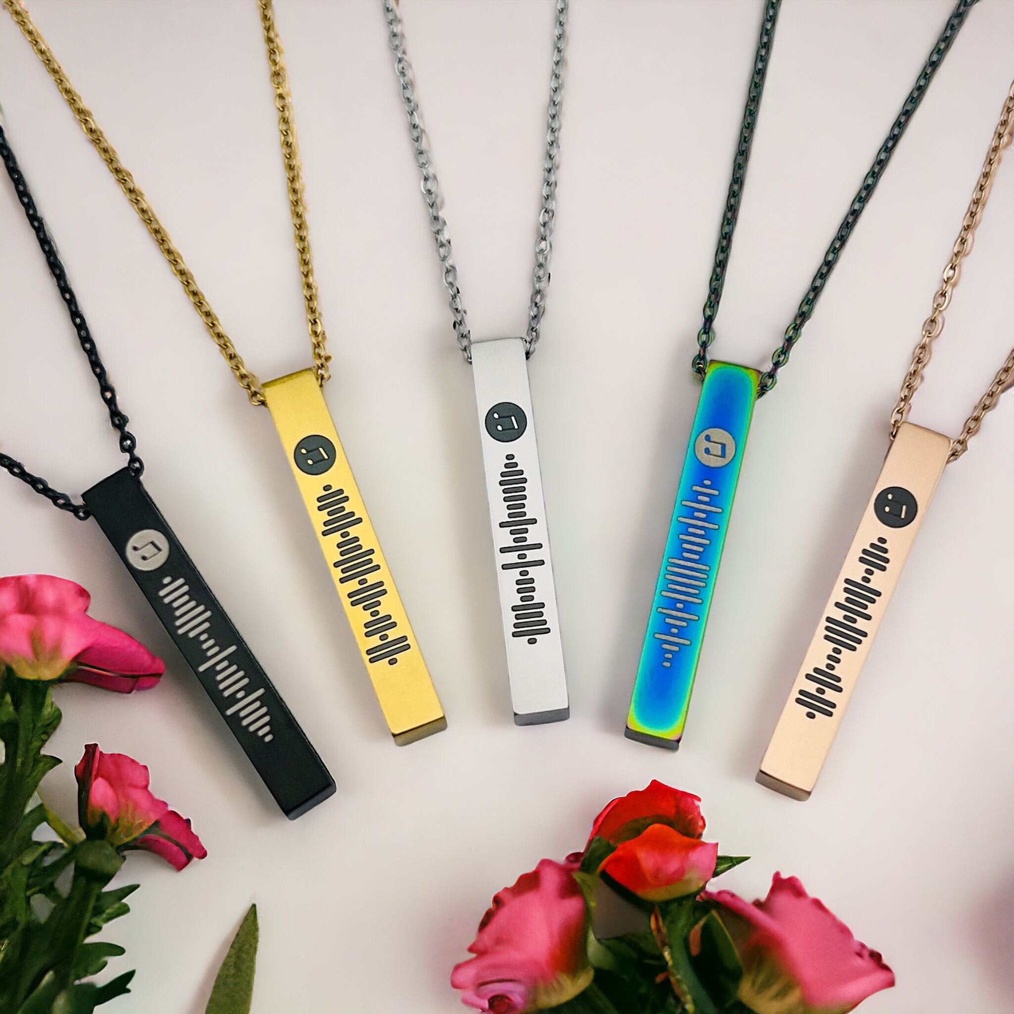 Spotify Code Bar Necklace