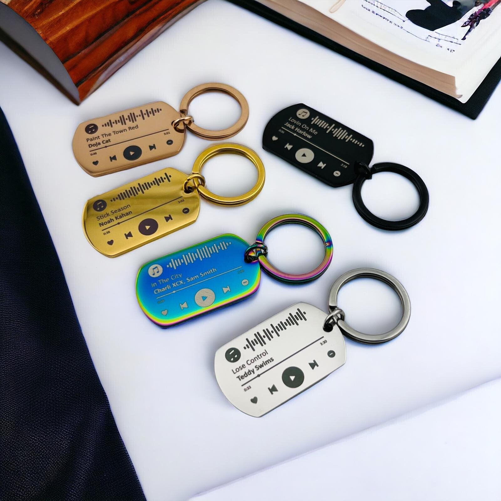 Spotify Code Flat Bar Keychain