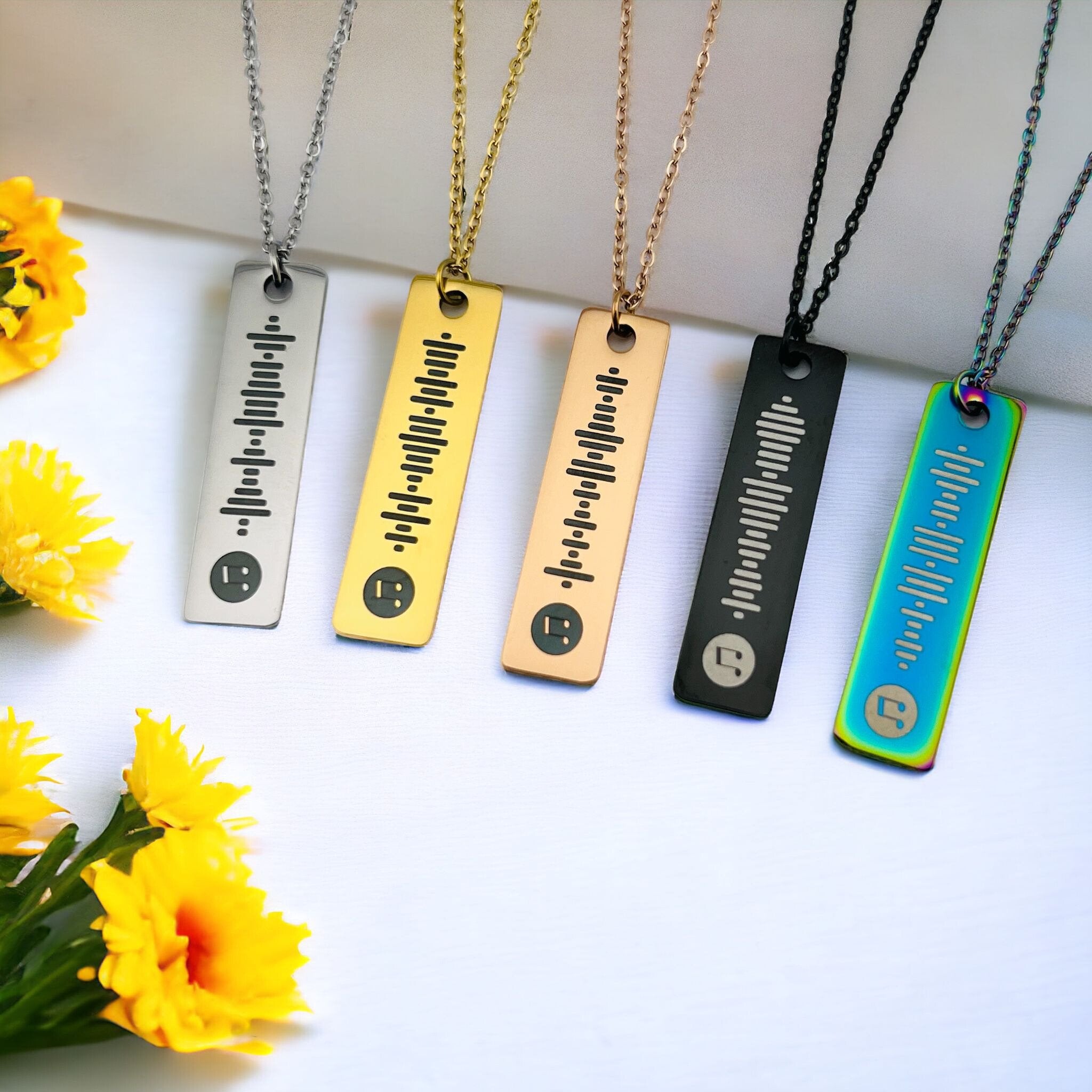 Spotify Slim Bar Necklace