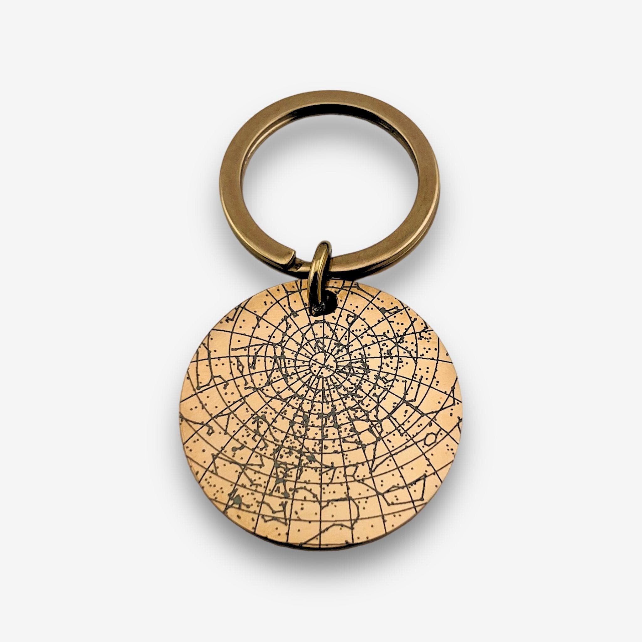 Star Map Disc Keychain