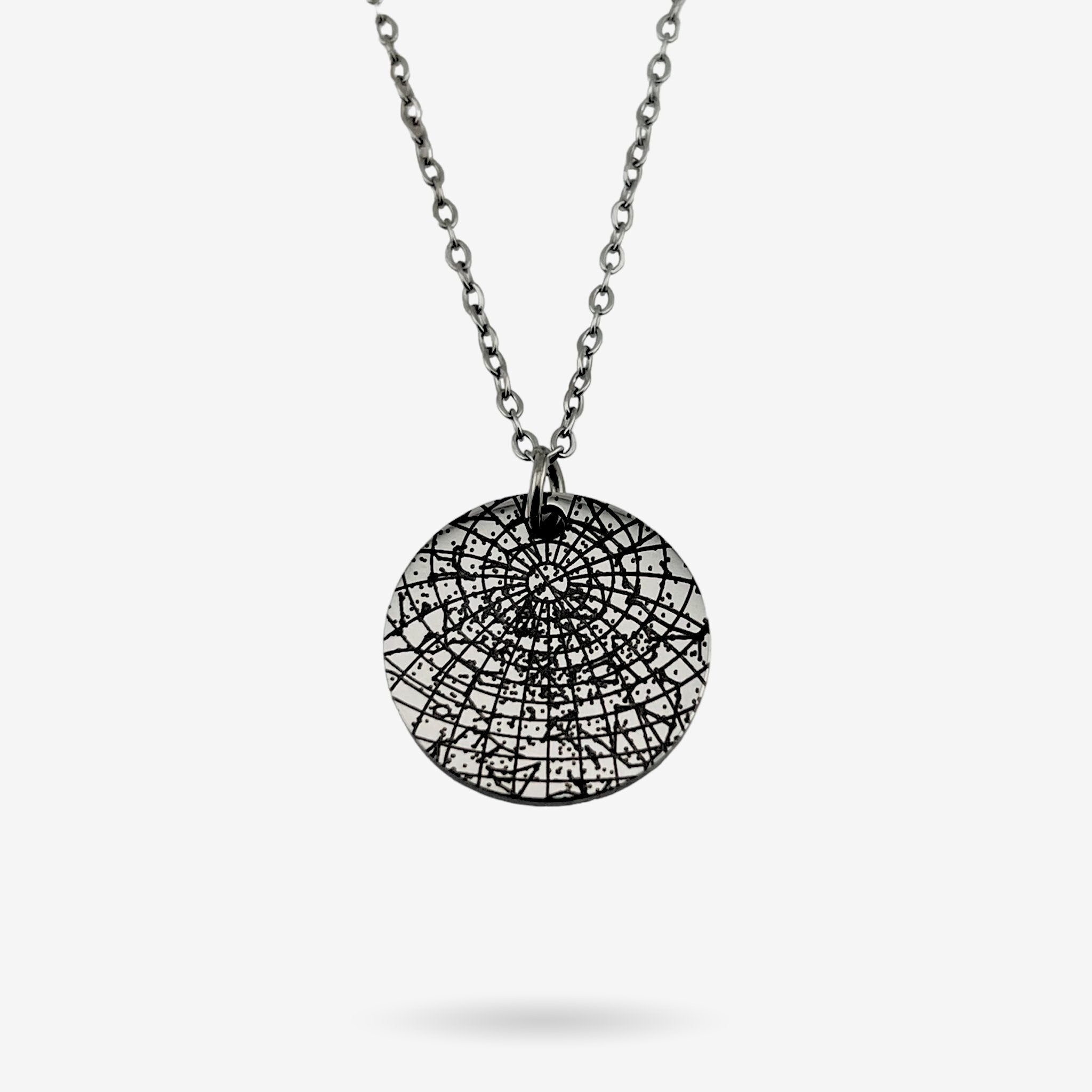 Star Map Disc Necklace