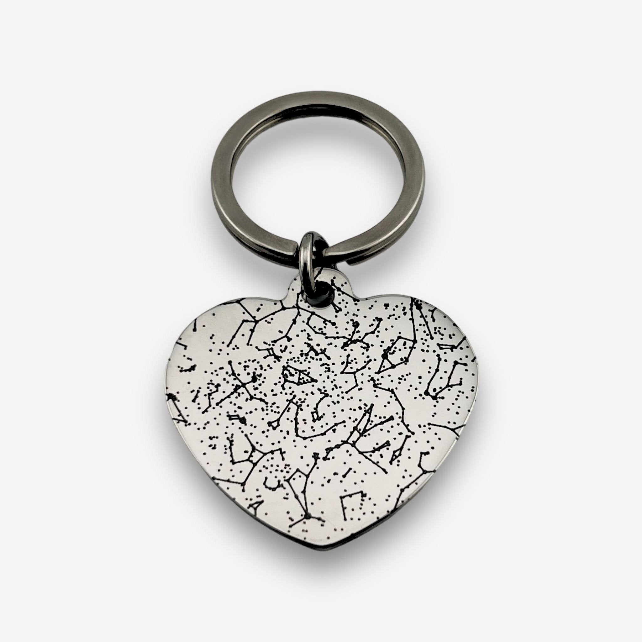 Star Map Heart Keychain