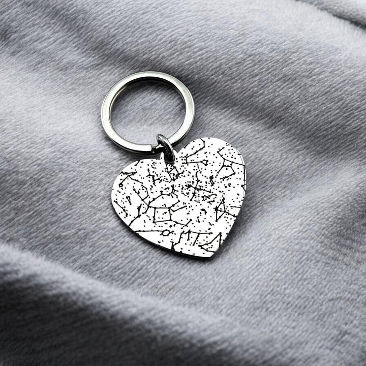 Star Map Heart Keychain - MemoriesMade