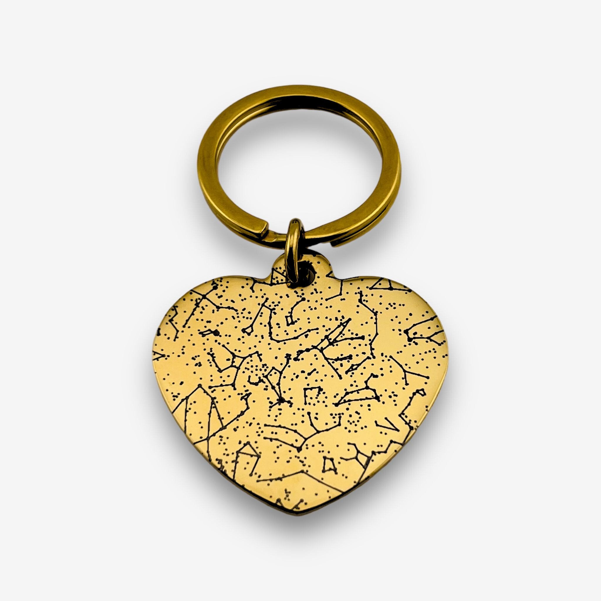 Star Map Heart Keychain