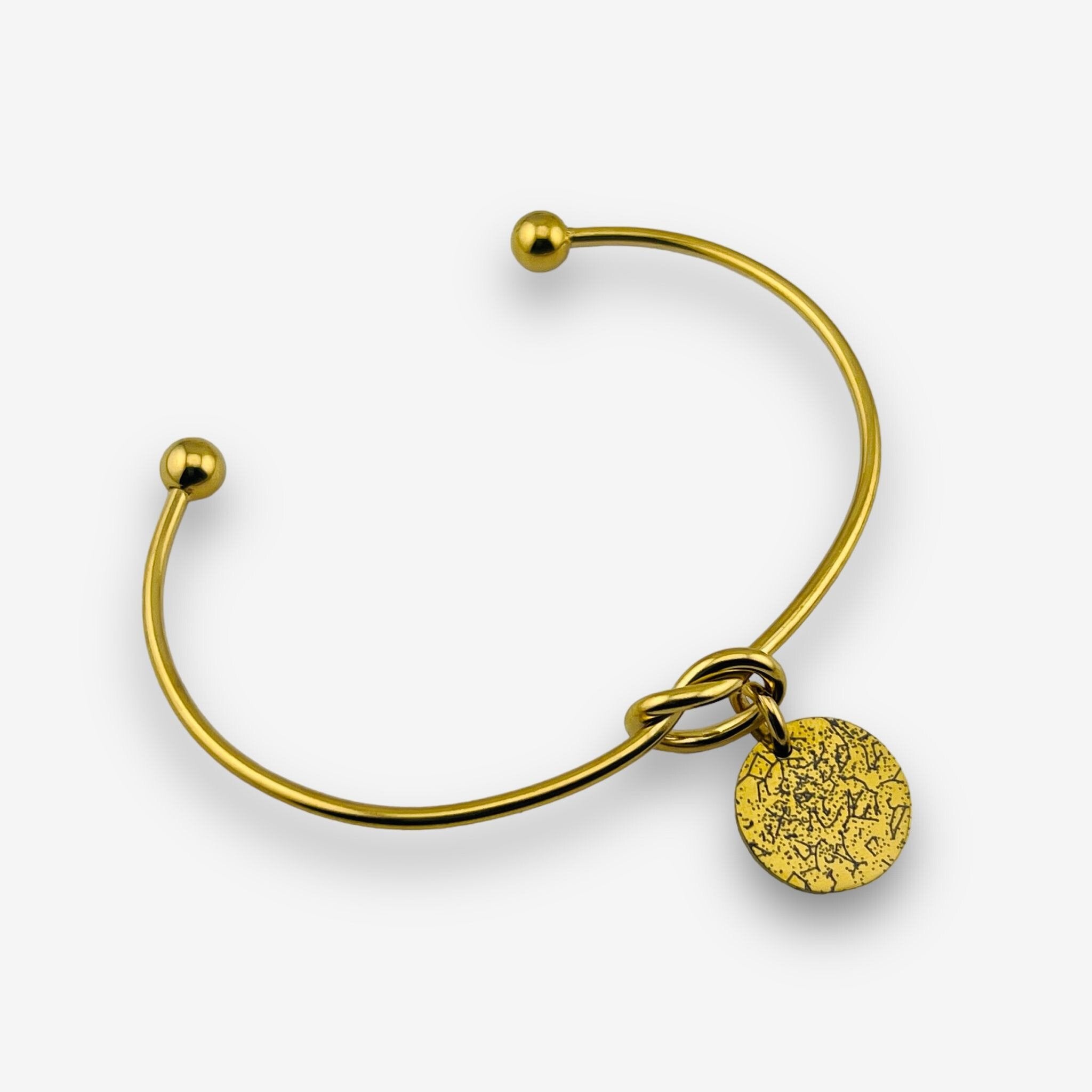 Star Map Knot Disc Bangle