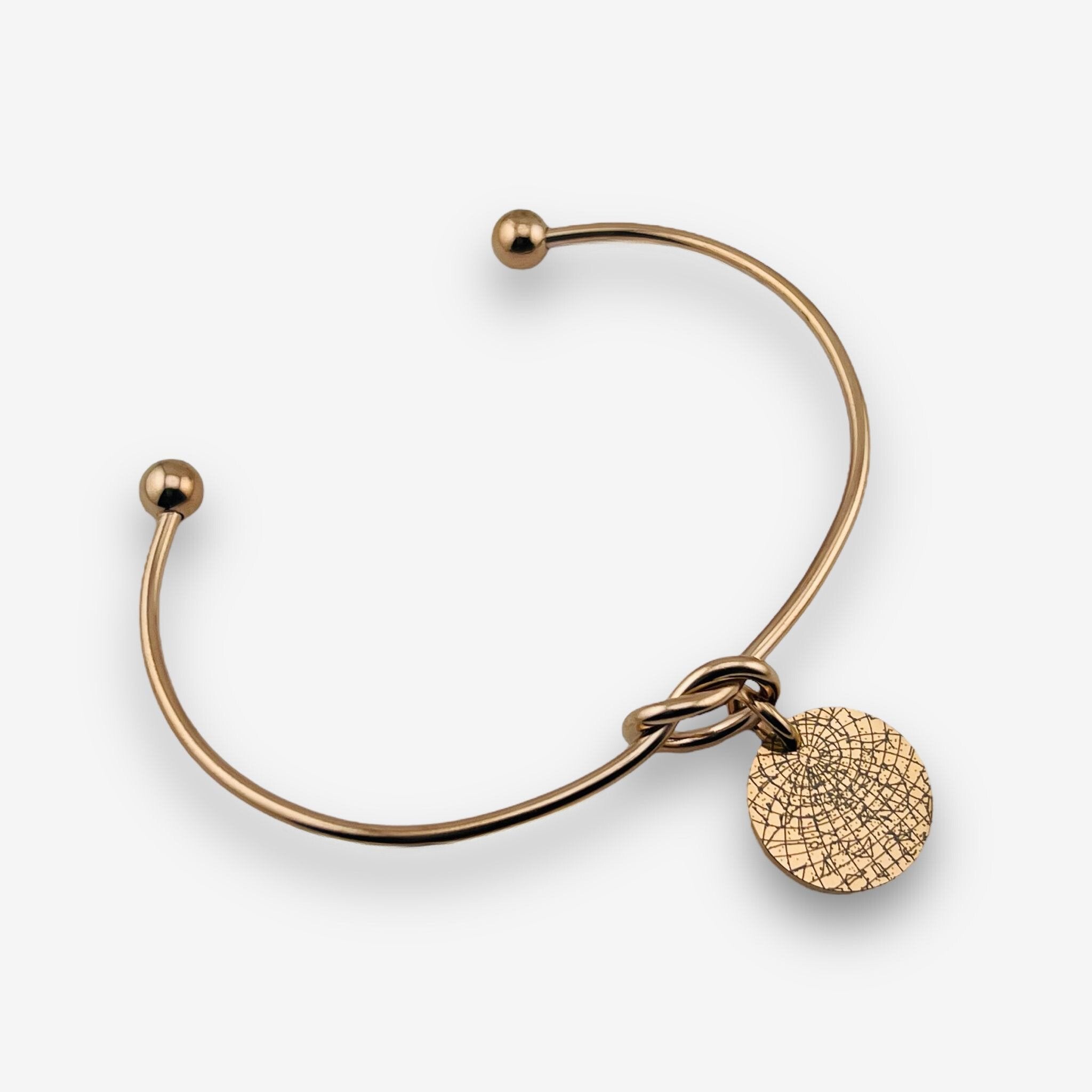 Star Map Knot Disc Bangle