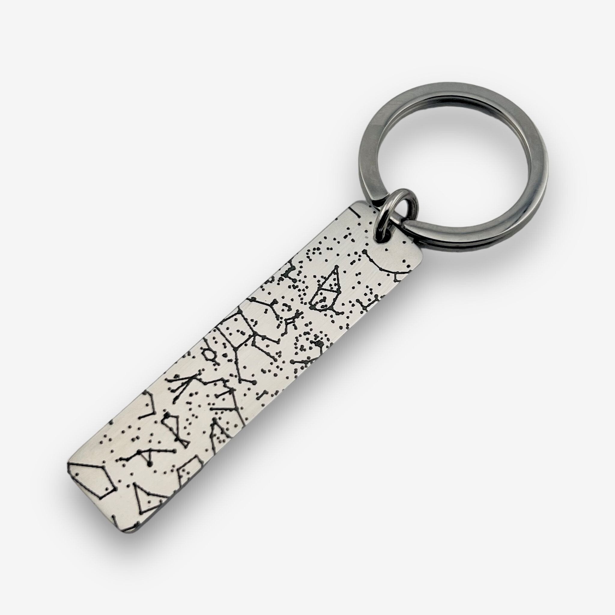 Star Map Slim Bar Keychain