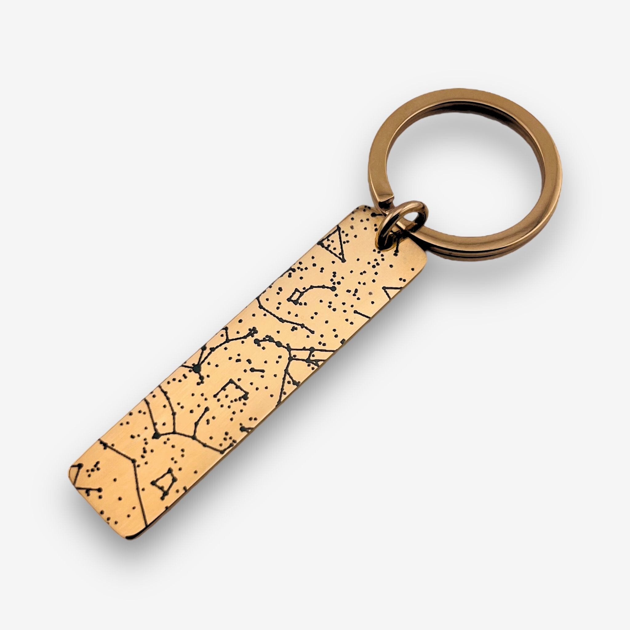 Star Map Slim Bar Keychain