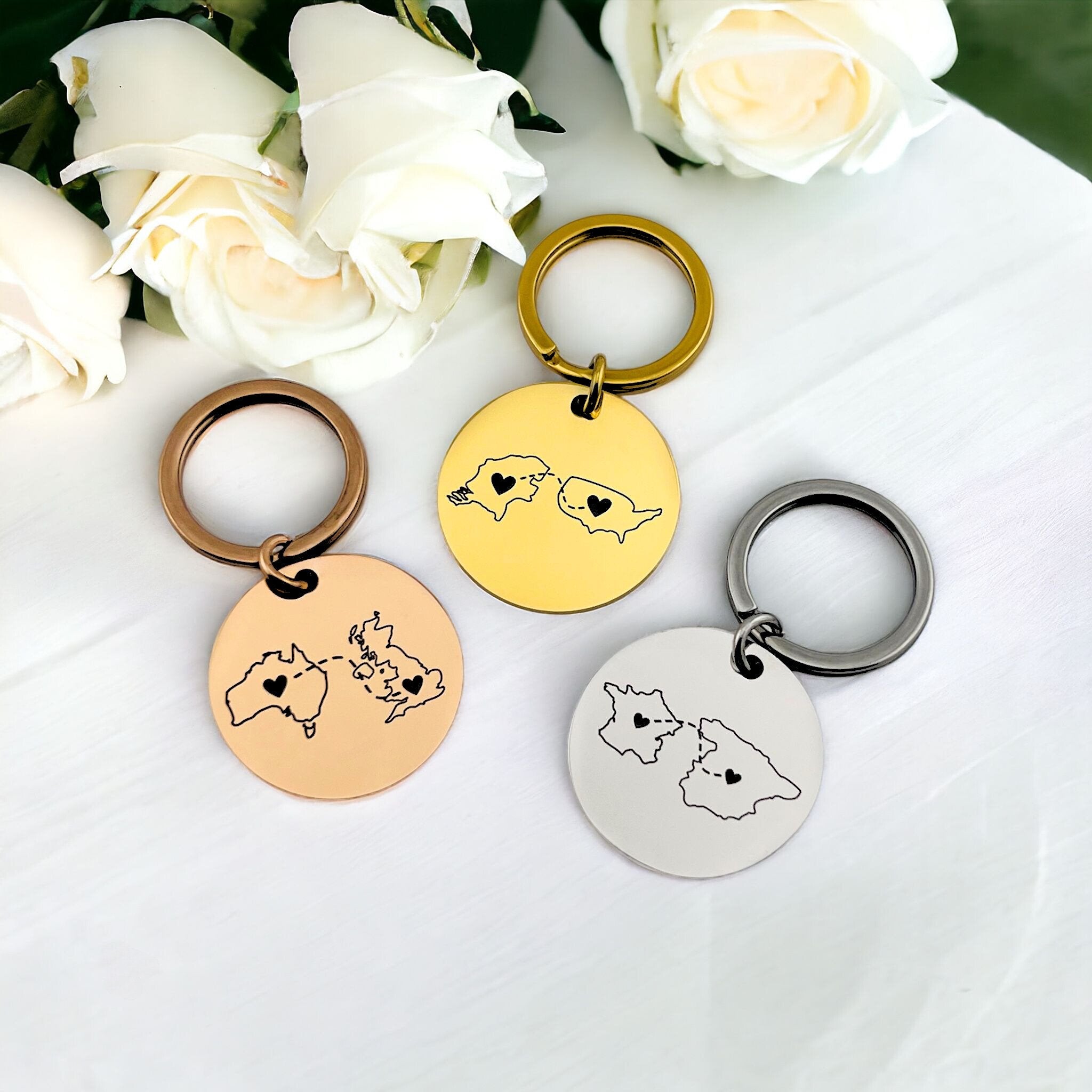 Two Homes Disc Keychain - MemoriesMade