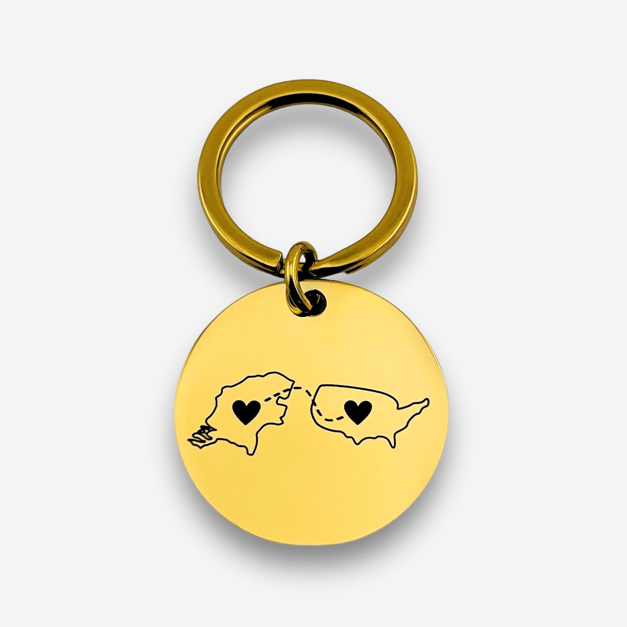 Two Homes Disc Keychain - MemoriesMade