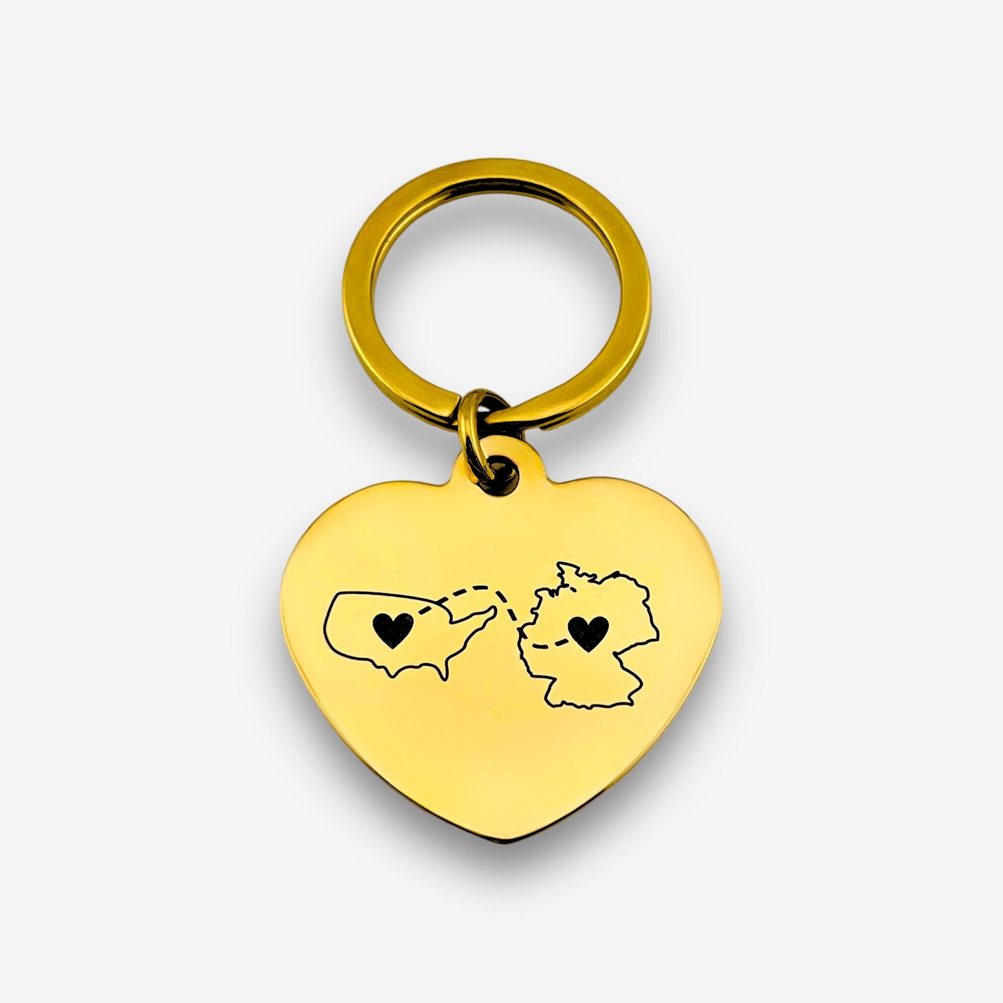 Two Homes Heart Keychain - MemoriesMade