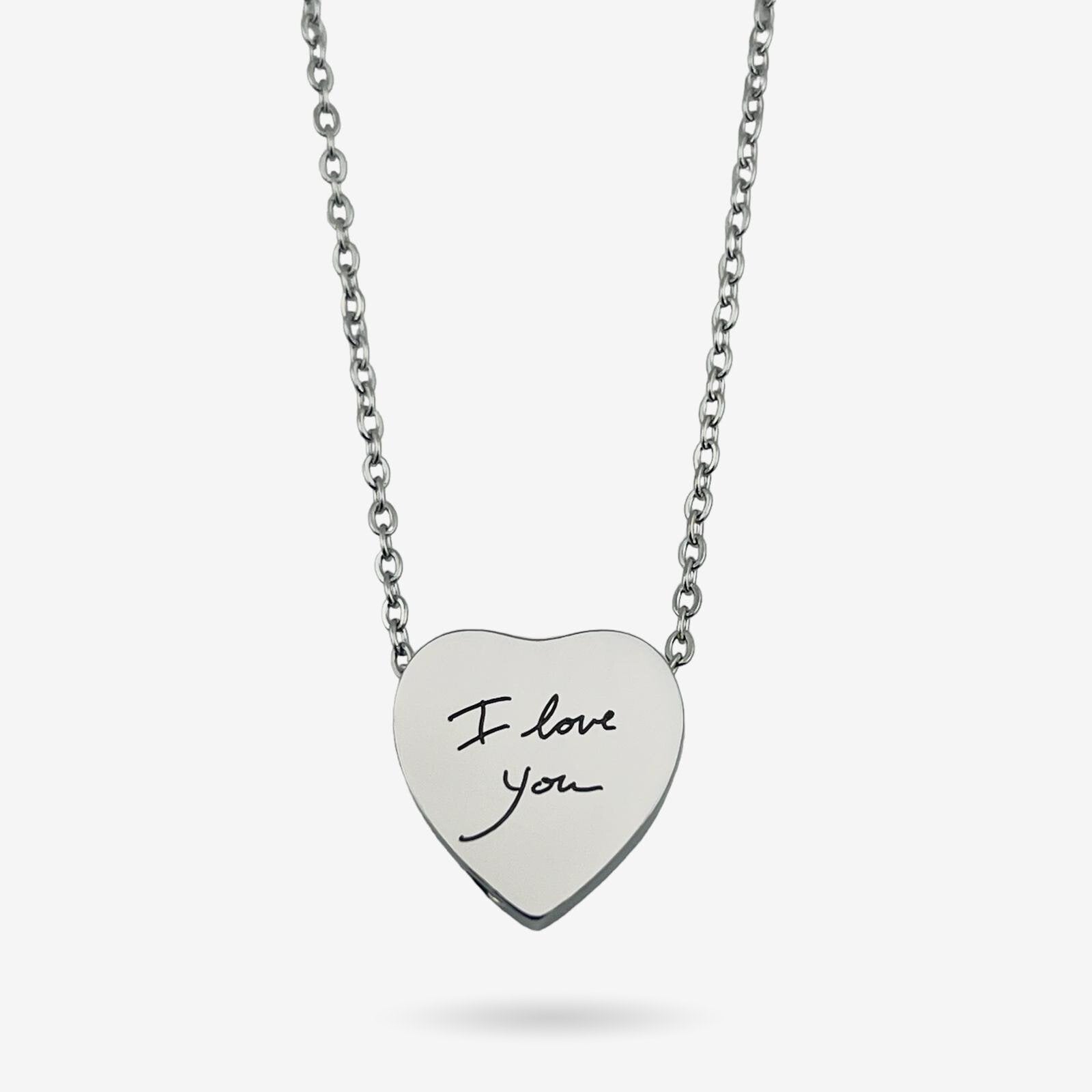 Handwriting Heart Urn Necklace