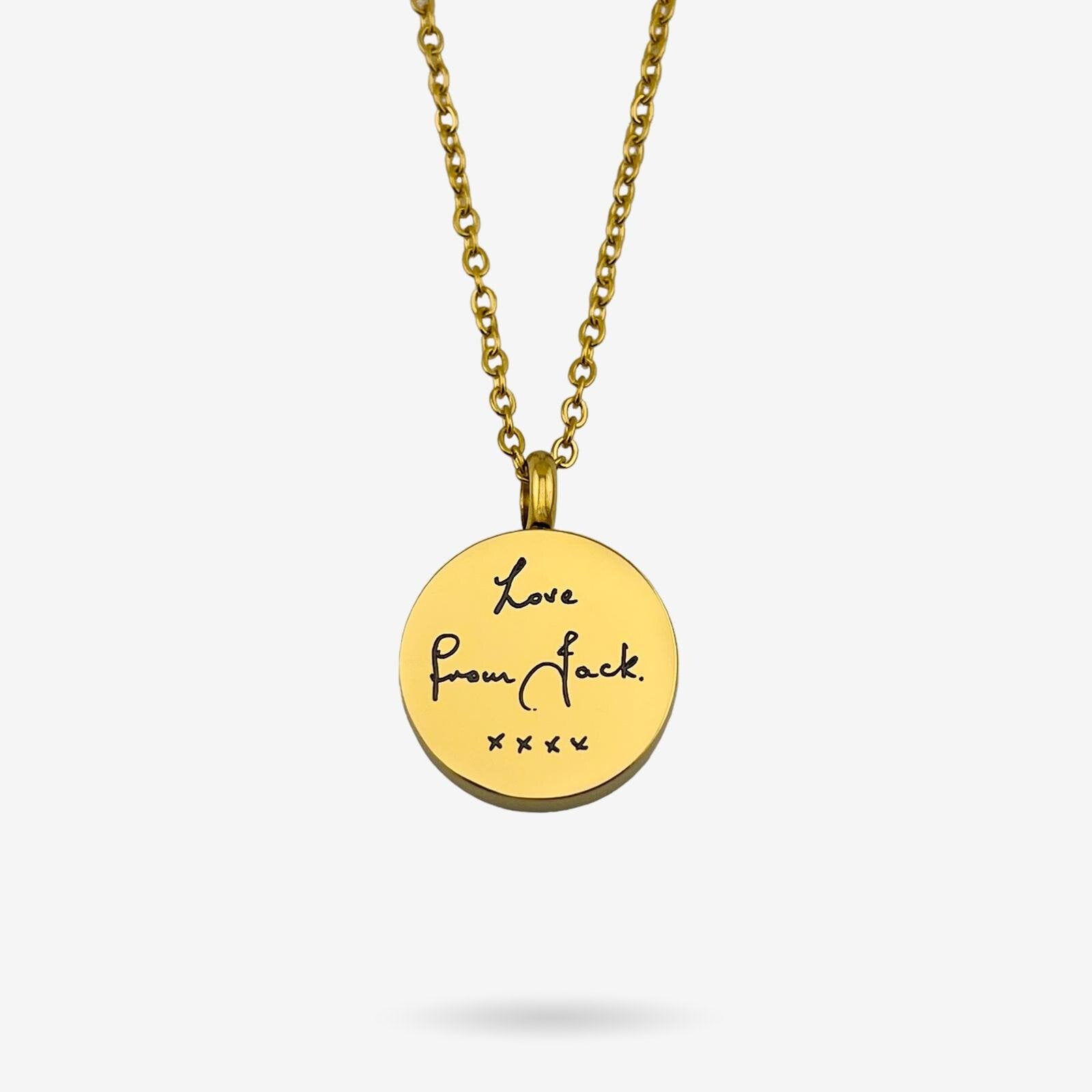 Handwriting Drum Urn Necklace