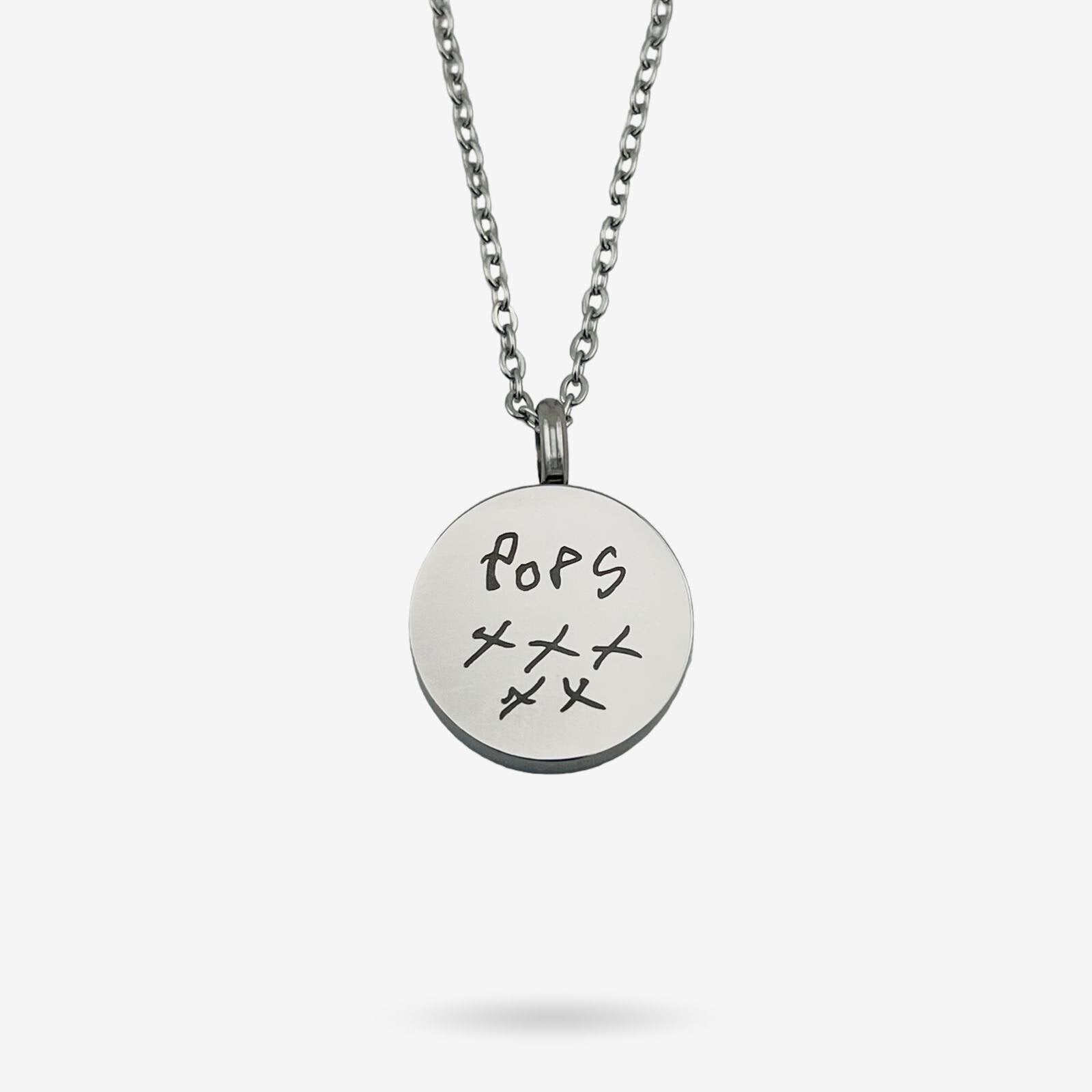 Handwriting Drum Urn Necklace