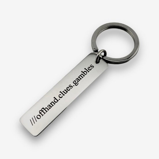 what3words Slim Bar Keychain