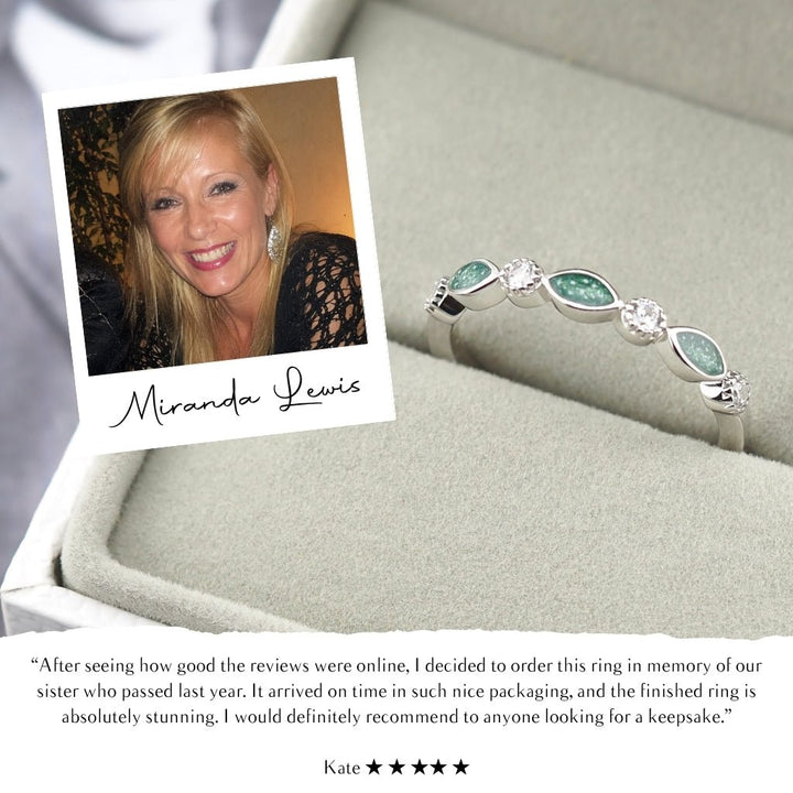 White Gold Beloved Ashes Ring - MemoriesMade