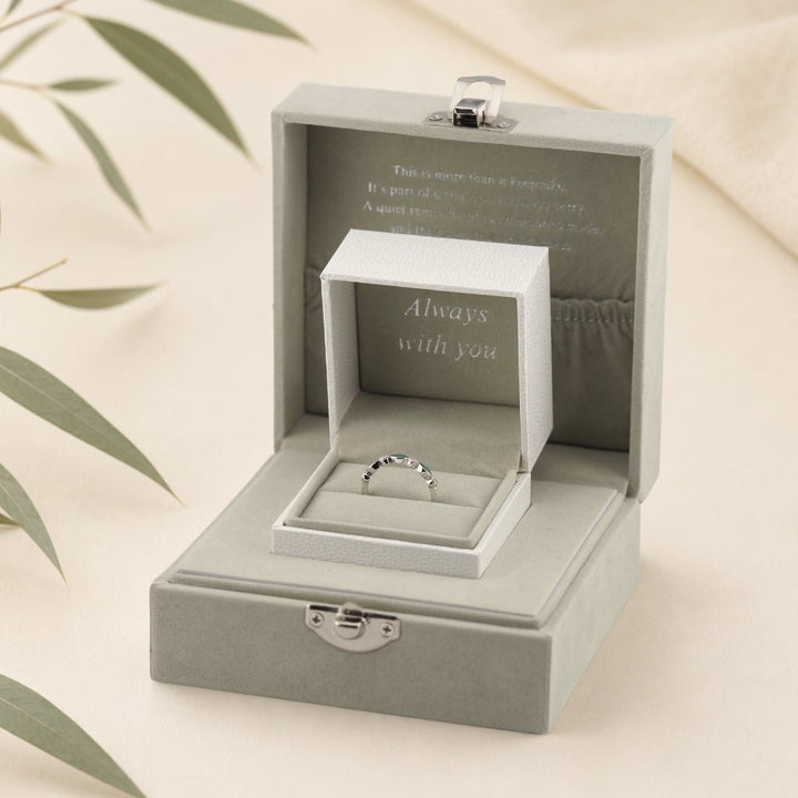 White Gold Beloved Ashes Ring - MemoriesMade