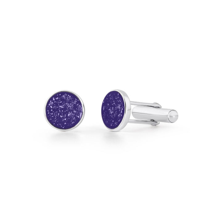 White Gold Classic Tribute Ashes Cufflinks - MemoriesMade