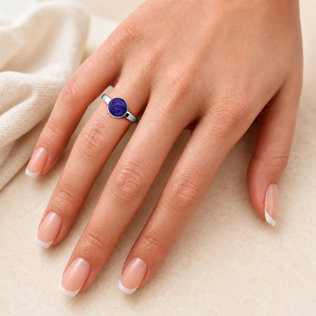 White Gold Classic Tribute Ashes Ring - MemoriesMade