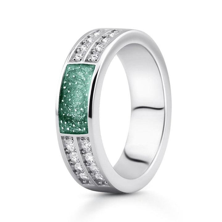 White Gold Devotion Ashes Ring - MemoriesMade