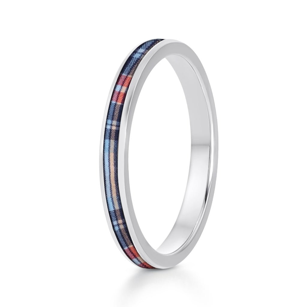 White Gold Fabric Keepsake Eternity Ring - MemoriesMade