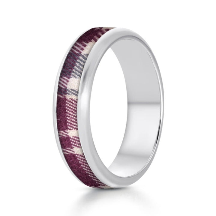 White Gold Fabric Keepsake Eternity Ring - MemoriesMade