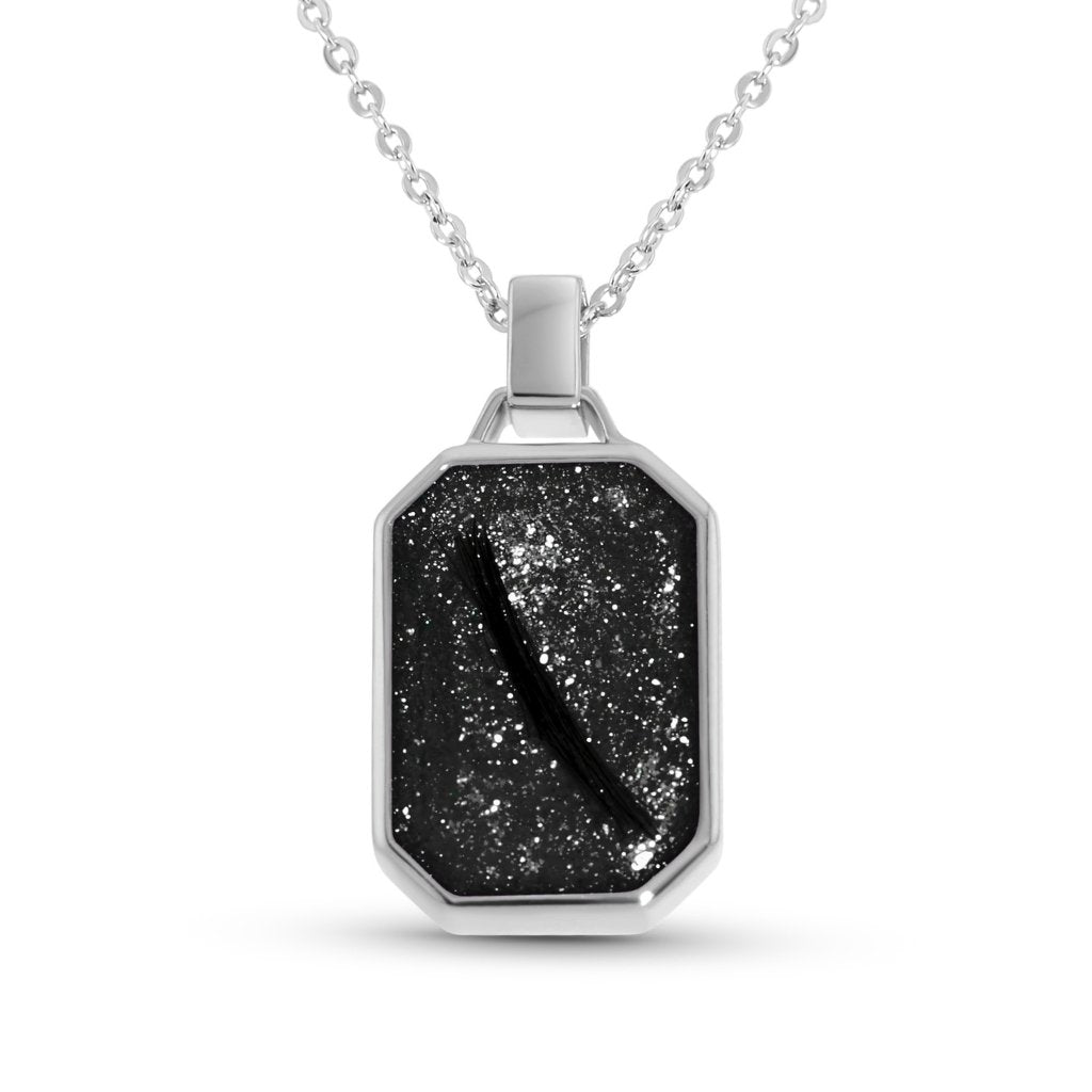 White Gold Hair Keepsake Edge - Cut Necklace - MemoriesMade