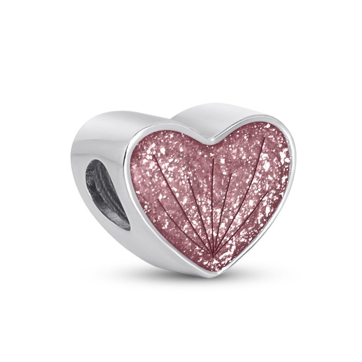 White Gold Hair Keepsake Pandora - Compatible Heart Charm - MemoriesMade