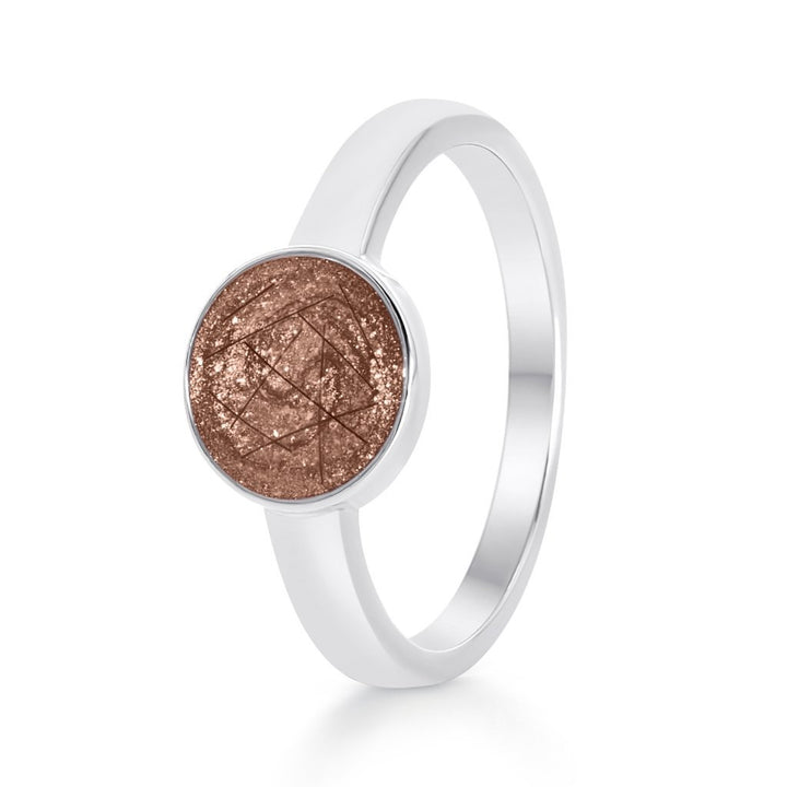 White Gold Hair Keepsake Tribute Ring - MemoriesMade