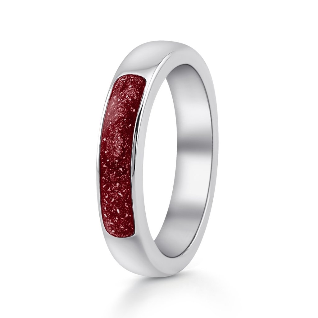 White Gold Legacy Ashes Ring - MemoriesMade