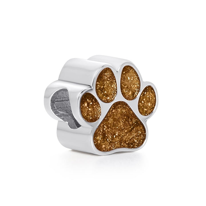 White Gold Pandora - Compatible Paw Ashes Charm - MemoriesMade