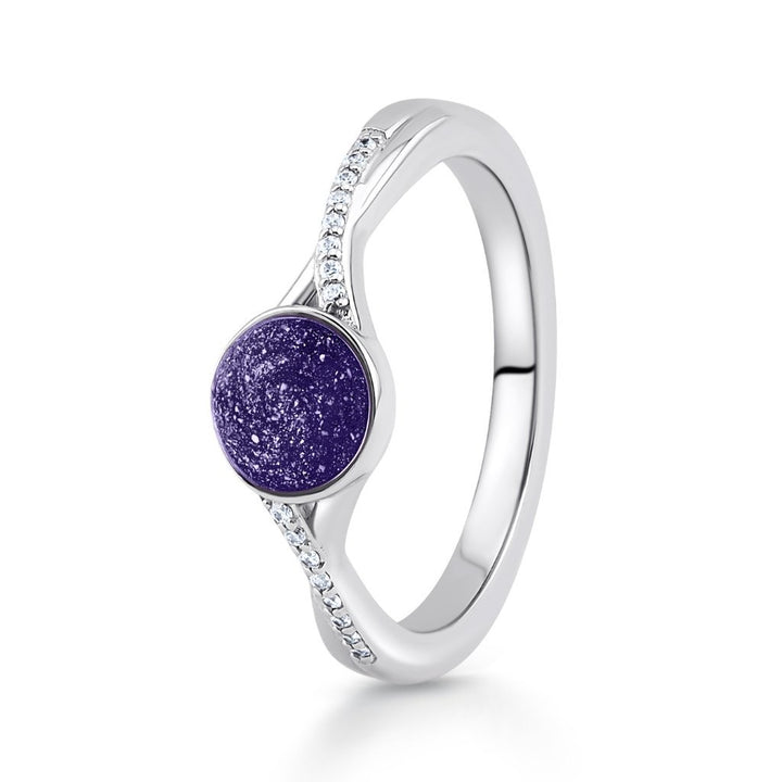 White Gold Serenity Tribute Ashes Ring - MemoriesMade