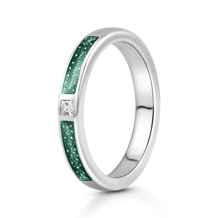 White Gold Solace Ashes Ring - MemoriesMade